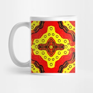 Pattern in Red and Yellow Mug